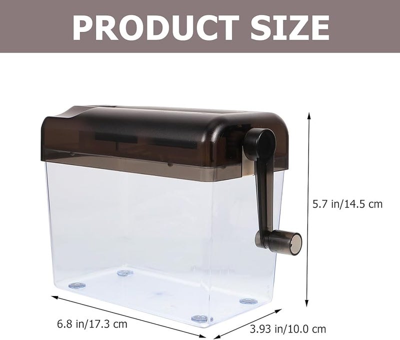 Manual Paper Shredder Portable Hand Crank for Home Office Desktop Document Receipt Shredding - Image 2